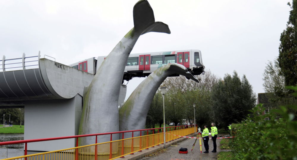 Поезд на хвосте кита в Нидерландах