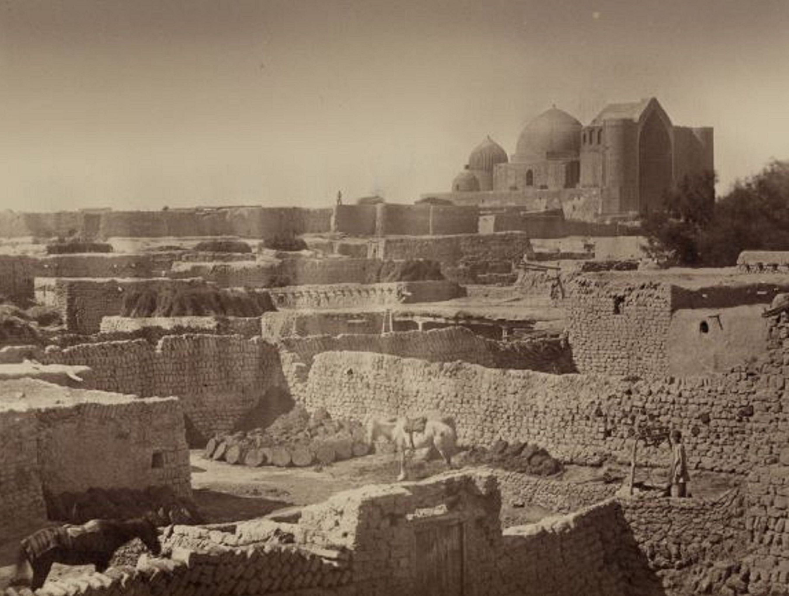 Архивная фотография городища Культобе из Туркестанского альбома 1867 года