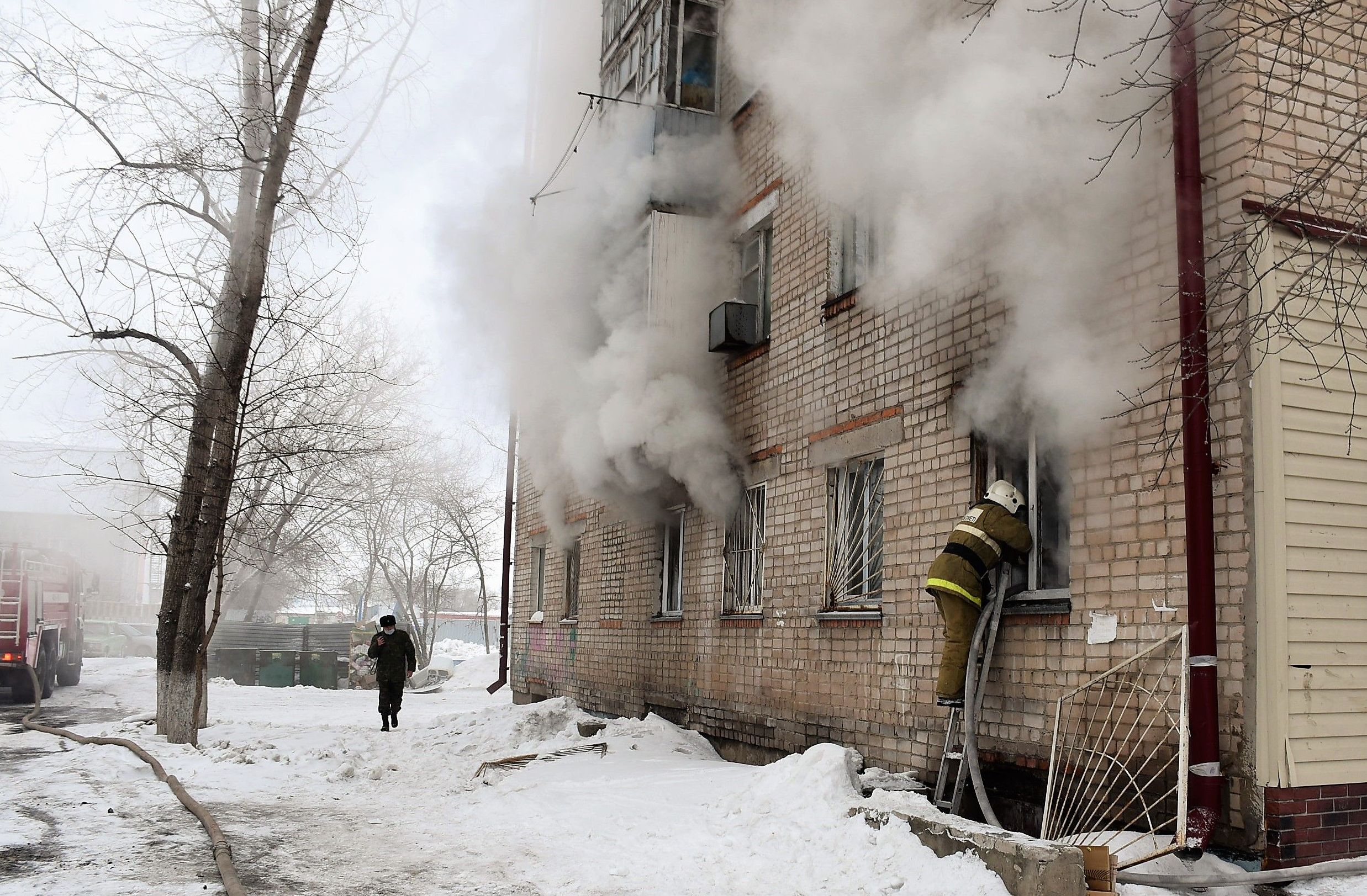 Гостиничный комплекс горел в Петропавловске