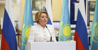 Председатель Совета Федерации Валентина Матвиенко во время официального визита в Казахстан