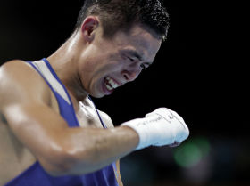 Сакен Бибосынов в полуфинале Олимпиады 