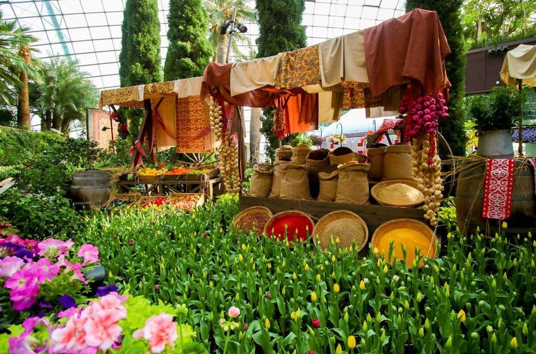 Выставка, посвященная Казахстана, проходит в парке Gardens by the Bay в Сингапуре