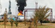 В Жамбылской области произошел пожар на нефтяных резервуарах  