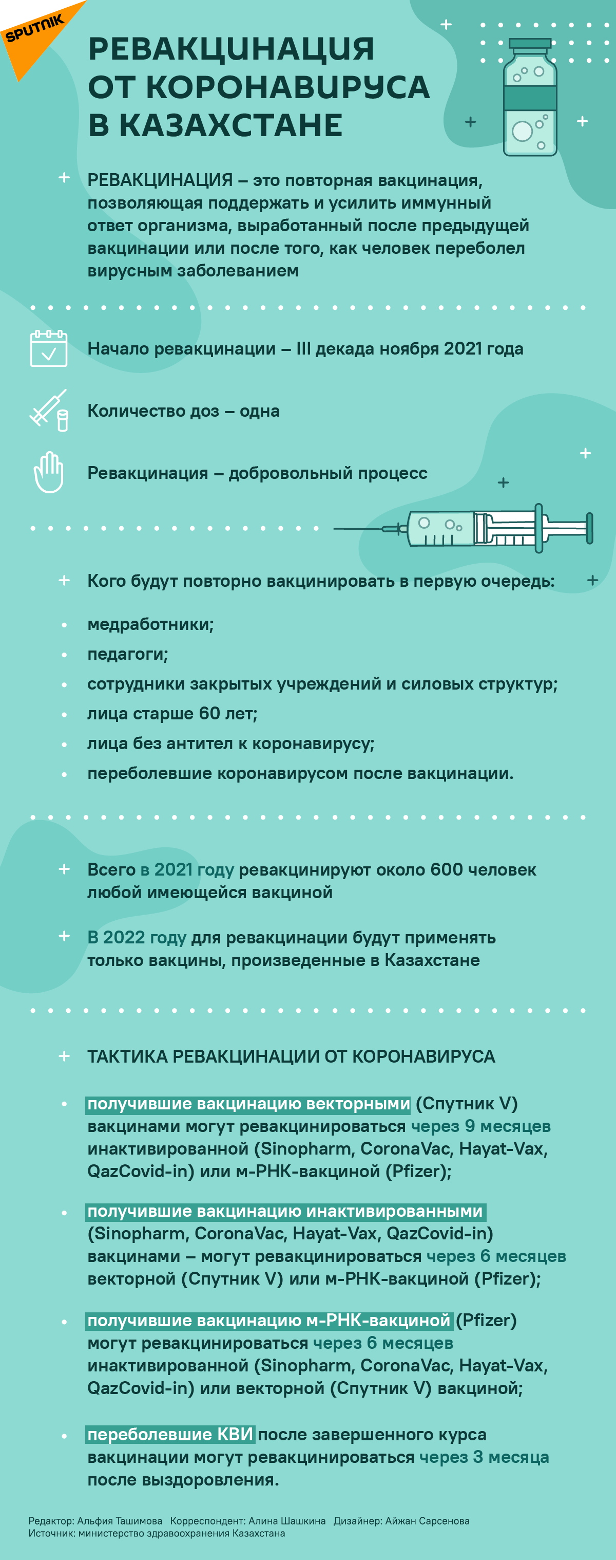 Ревакцинация от коронавируса в Казахстане  - Sputnik Казахстан, 1920, 09.11.2021