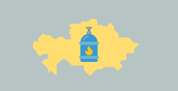 Цены на газ в областях Казахстана