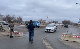 Блокпост в Талдыкоргане 