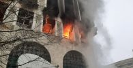 Пожар в здании акимата Алматы 
