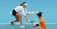Анна Данилина на корте Australian Open
