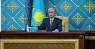 Президент Казахстана Касым-Жомарт Токаев на совместном заседании палат парламента