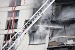 Пожар в жилом доме на Загородном шоссе в Москве