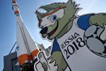 Фигура талисмана чемпионата мира по футболу 2018 в России волка Забиваки