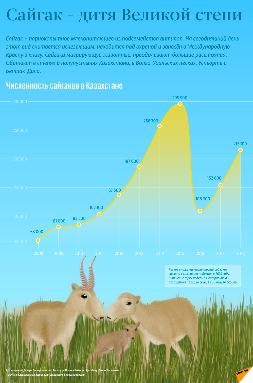 Численность сайгаков в Казахстане за 10 лет - Sputnik Казахстан