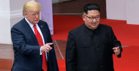 Ким Чен Ын и Дональд Трамп, архивное фото