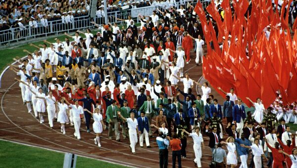 Спортсмены на Олимпиаде-80 в Лужниках - Sputnik Казахстан