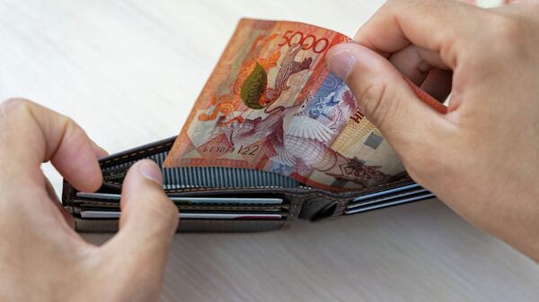 Деньги, кошелек, купюра, тенге - Sputnik Казахстан