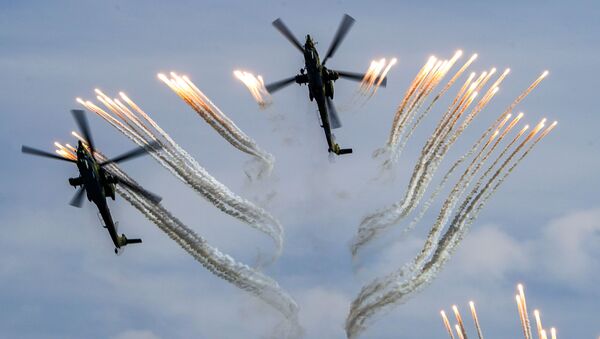 Ударные вертолеты Ми-28Н Ночной охотник на форуме Армия-2020 - Sputnik Казахстан
