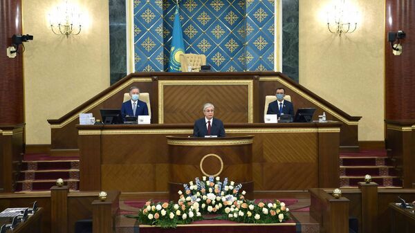 Касым-Жомарт Токаев на совместном заседании палат парламента   - Sputnik Қазақстан