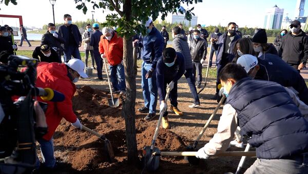 Экология объединяет: политики, звезды, священнослужители и молодежь посадили деревья в Нур-Султане - Sputnik Казахстан