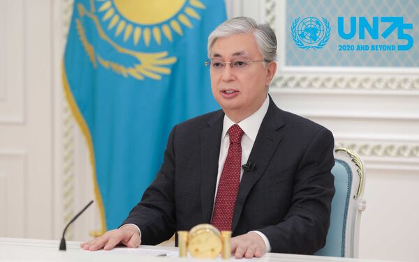 Президент Казахстана выступил на Общеполитических дебатах 75-й сессии Генеральной Ассамблеи ООН - Sputnik Казахстан