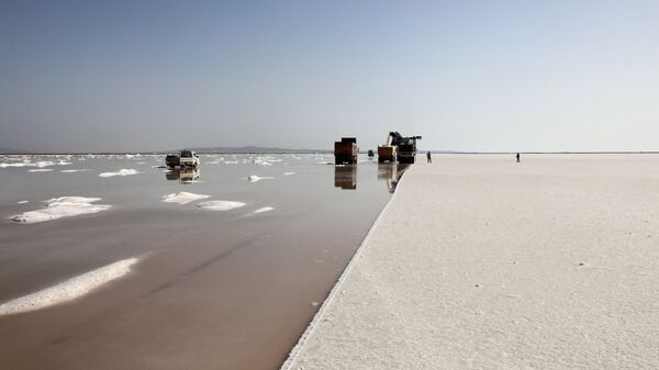 Добыча соли на озере Туз в Турции - Sputnik Казахстан
