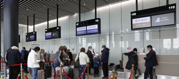 Аэропорт, регистрация пассажиров  - Sputnik Казахстан