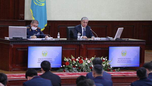 Под председательством Касым-Жомарта Токаева состоялось расширенное заседание коллегии МВД - Sputnik Казахстан