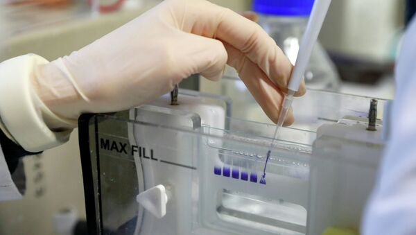 Сотрудник лаборатории проводит исследования для создания вакцины от коронавируса  - Sputnik Қазақстан