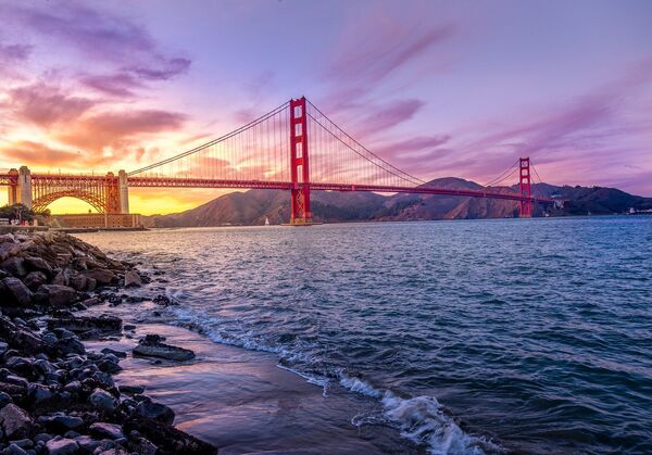 Мост Золотые ворота в Сан-Франциско, Калифорния - Sputnik Казахстан