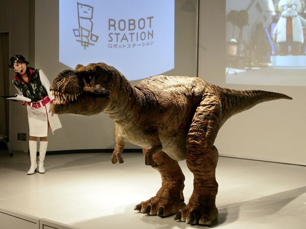 Робот-тиранозавр на выставке Aich Expo 2005 в Нагакуте, Япония - Sputnik Казахстан