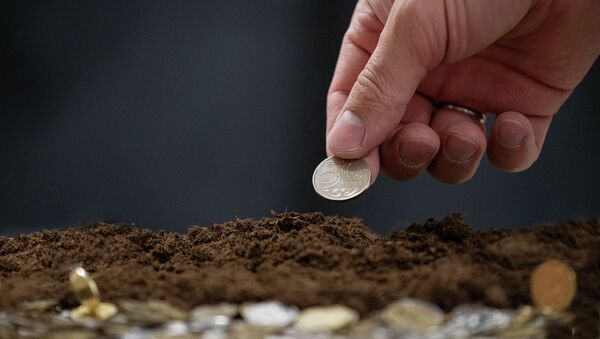 Монеты, земля, инвестиции сельское хозяйство, иллюстративное фото  - Sputnik Казахстан