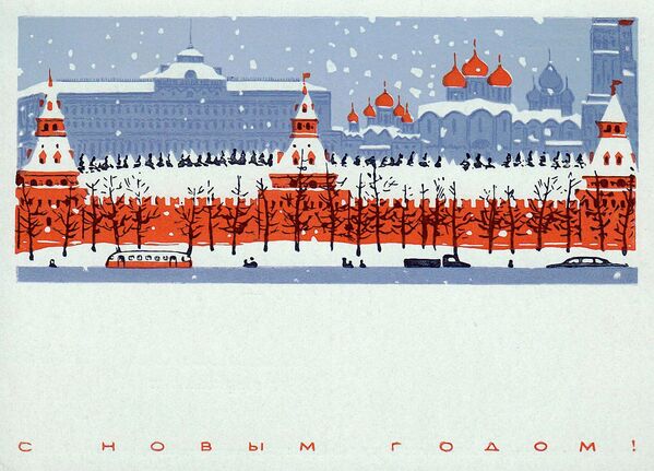 Новогодняя открытка Москва - Sputnik Казахстан
