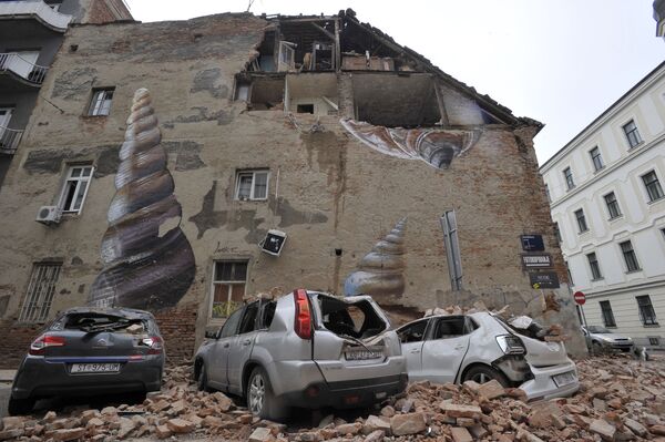 Последствия землетрясения в Загребе, Хорватия - Sputnik Казахстан