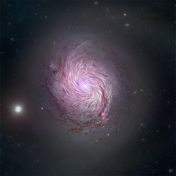 Магнитные поля спиральной галактики NGC 1068 (M77) в созвездии Кит - Sputnik Казахстан