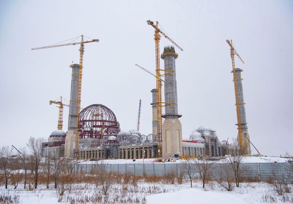 Самая большая мечеть в Казахстане строится на левом берегу столицы, рядом со сферой Нур Алем - Sputnik Қазақстан