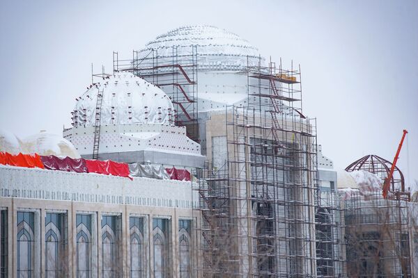 Самая большая мечеть в Казахстане строится на левом берегу столицы, рядом со сферой Нур Алем - Sputnik Қазақстан
