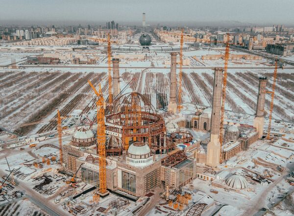 Самая большая мечеть в Казахстане строится на левом берегу столицы, рядом со сферой Нур Алем - Sputnik Казахстан