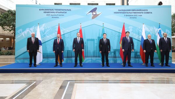 Премьер-министры на заседании Евразийского межправсовета в Алматы - Sputnik Казахстан