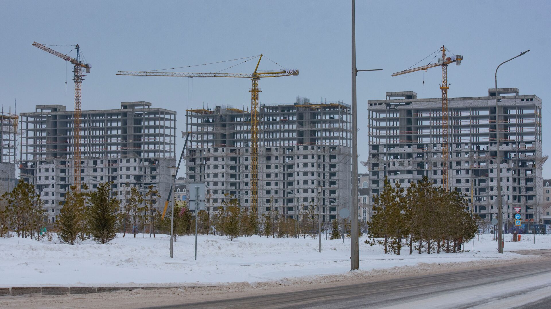 Строительство жилого комплекса - Sputnik Казахстан, 1920, 15.02.2022