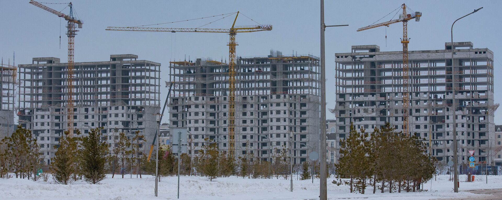 Строительство жилого комплекса - Sputnik Казахстан, 1920, 24.03.2023