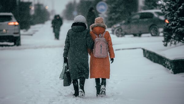Жители столицы зимой - Sputnik Қазақстан
