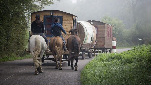Повозки и лошади - Sputnik Казахстан
