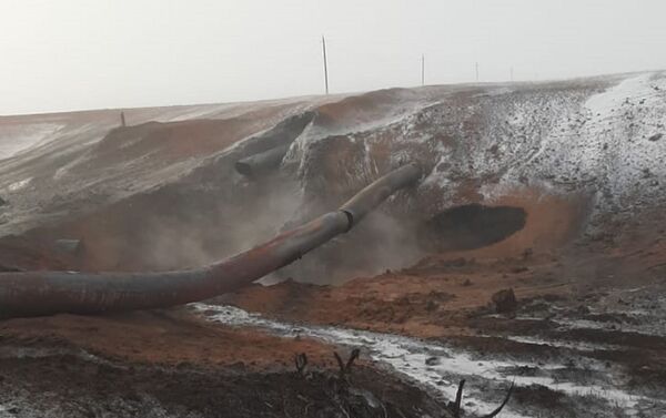 Последствия порыва на газопроводе Союз в Оренбургской области  - Sputnik Казахстан