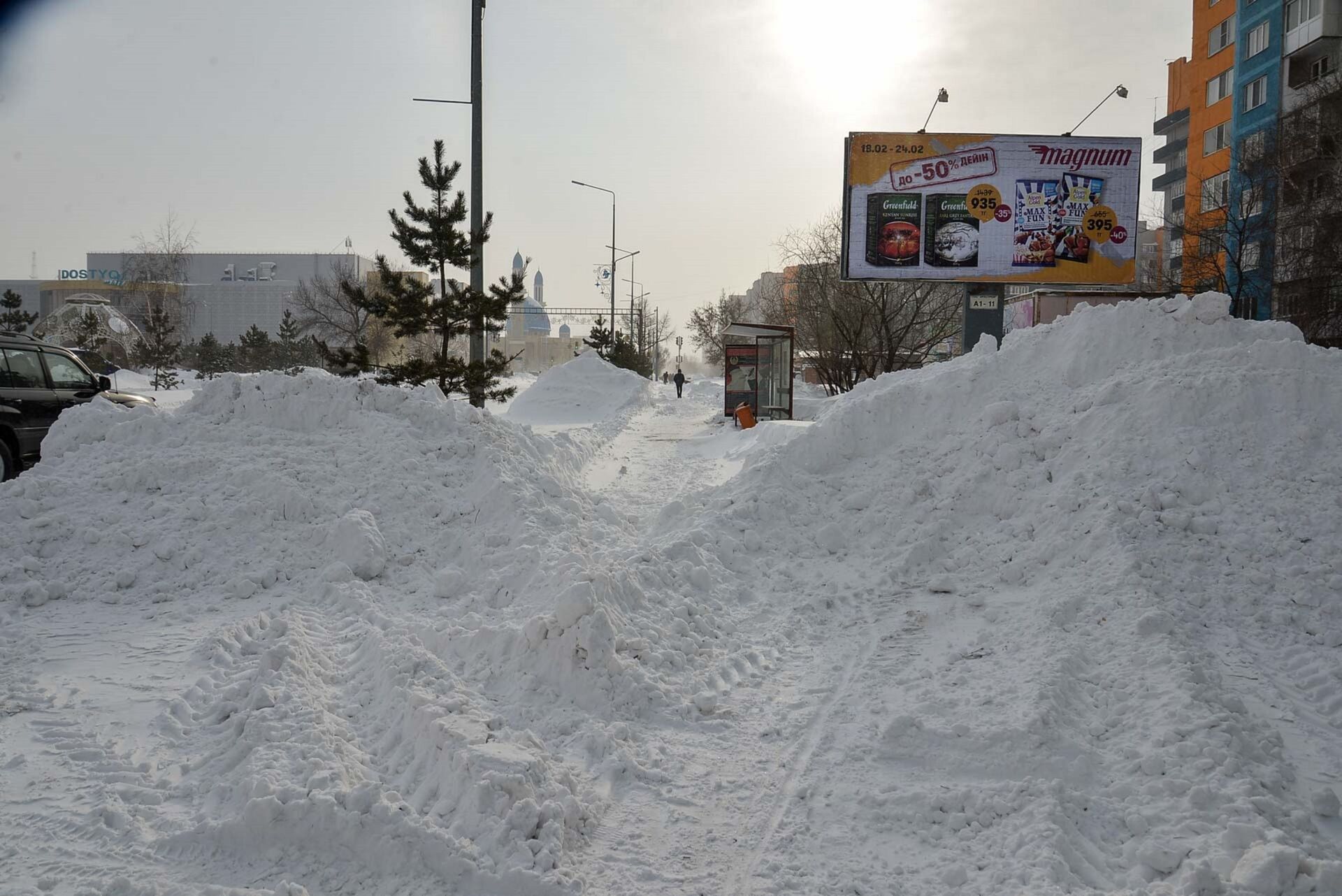 Двойная месячная норма снега выпала в Северном Казахстане - Sputnik Казахстан, 1920, 24.02.2021