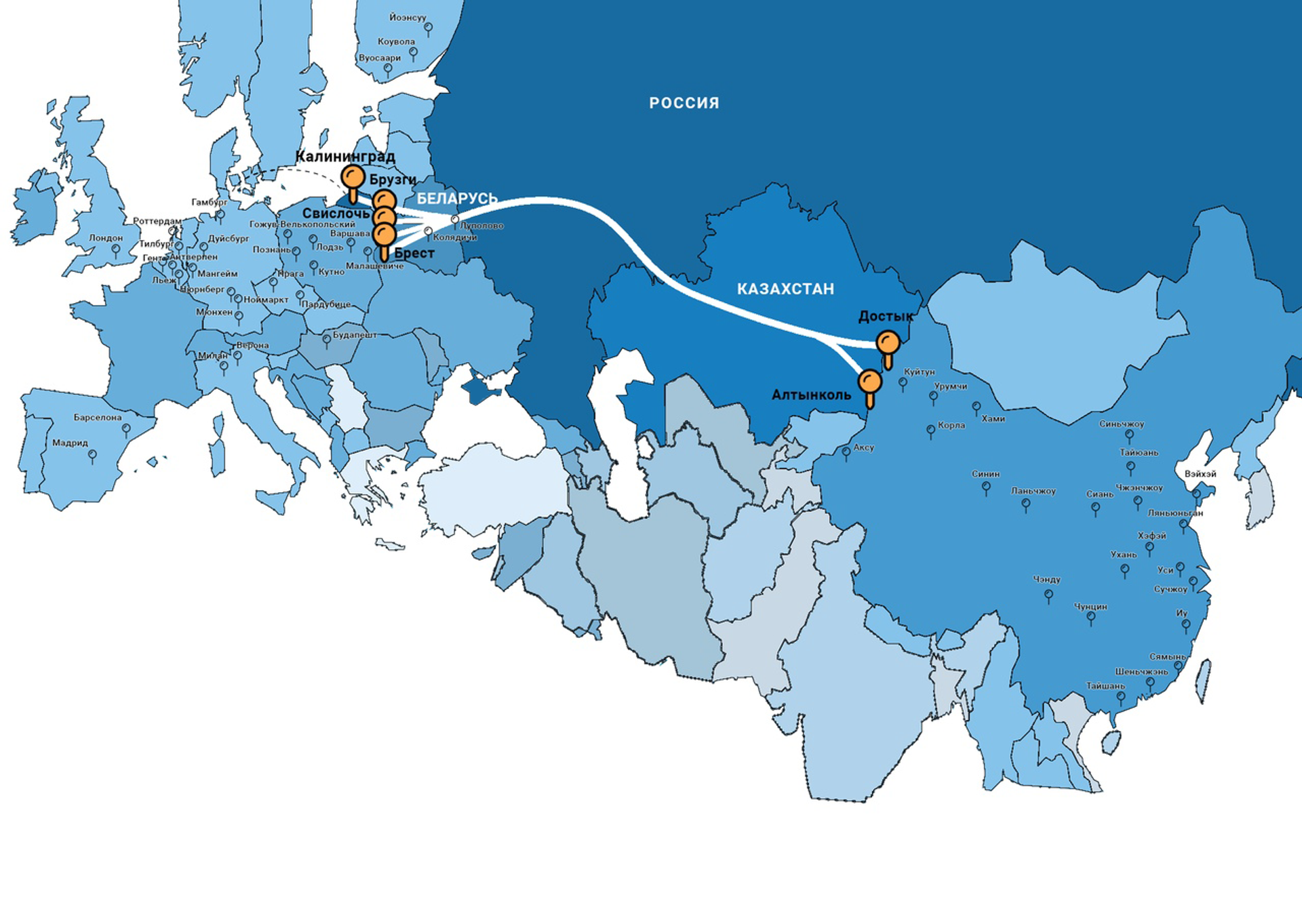 На поезде и морем: Казахстан участвует в новом маршруте перевозок в Европу - Sputnik Казахстан, 1920, 30.03.2021