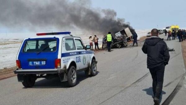 Автомобиль взорвался под Атбасаром - трое погибших - Sputnik Казахстан