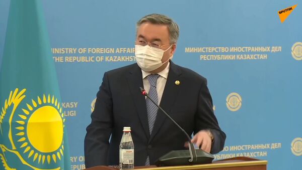 Пресс-конференция глав МИД России и Казахстана в Нур-Султане - видео - Sputnik Казахстан