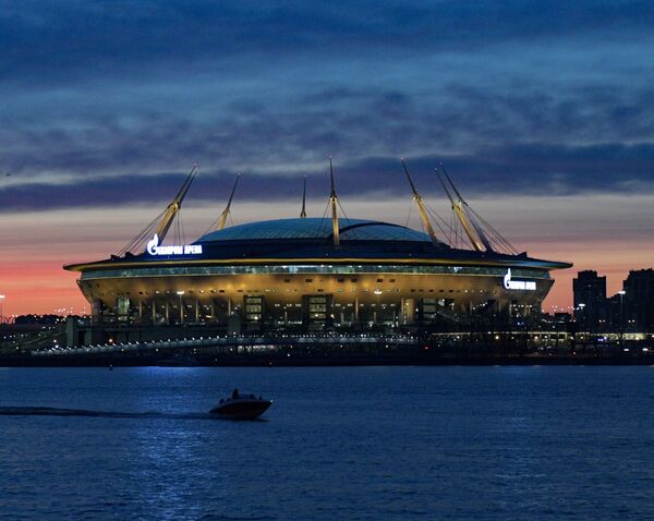 Вид на стадион Газпром-Арена в Санкт-Петербурге - Sputnik Казахстан