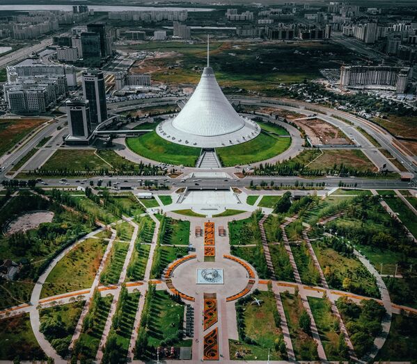 Столица Казахстана - город Нур-Султан. Вид сверху - Sputnik Казахстан
