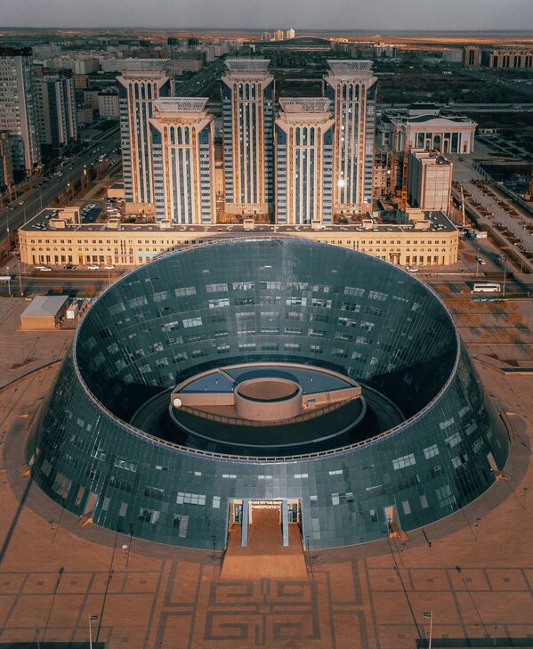 Столица Казахстана - город Нур-Султан. Вид сверху - Sputnik Казахстан