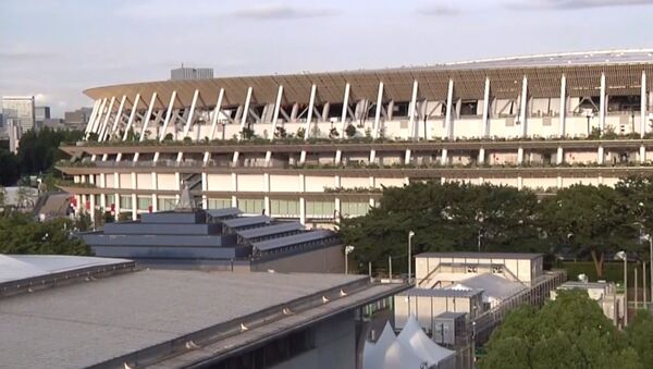 Вид на стадион Токио во время старта Олимпийских игр - Sputnik Казахстан
